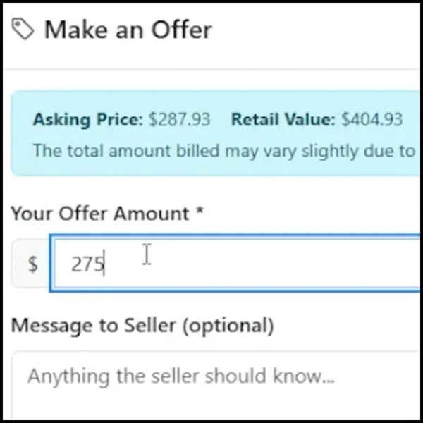 Make an offer